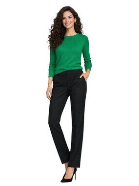 Talbots Size 10 Black Wool Blend Trousers